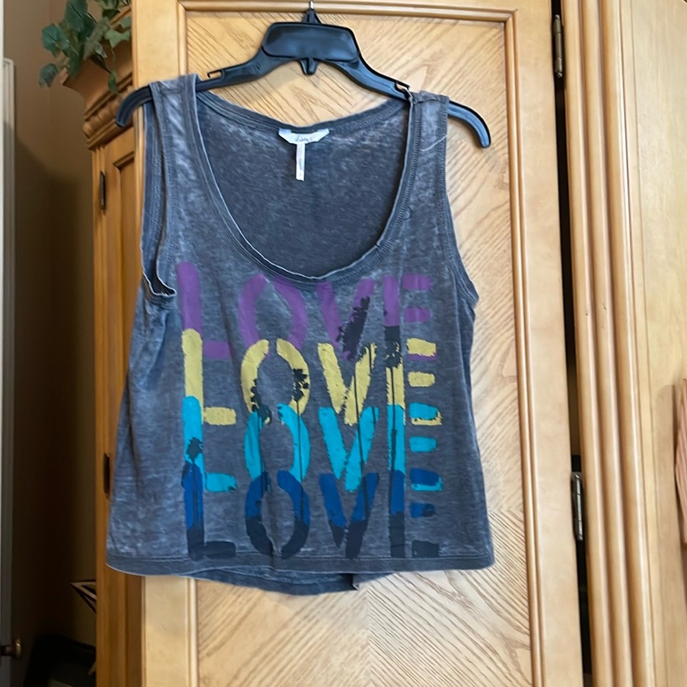 Kima love gray tank size medium